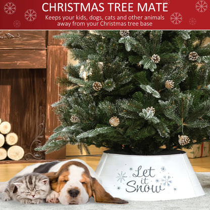 Metal Christmas Tree Collar, 26 Inch, Holiday Decoration, White Christmas Trees at Gallery Canada