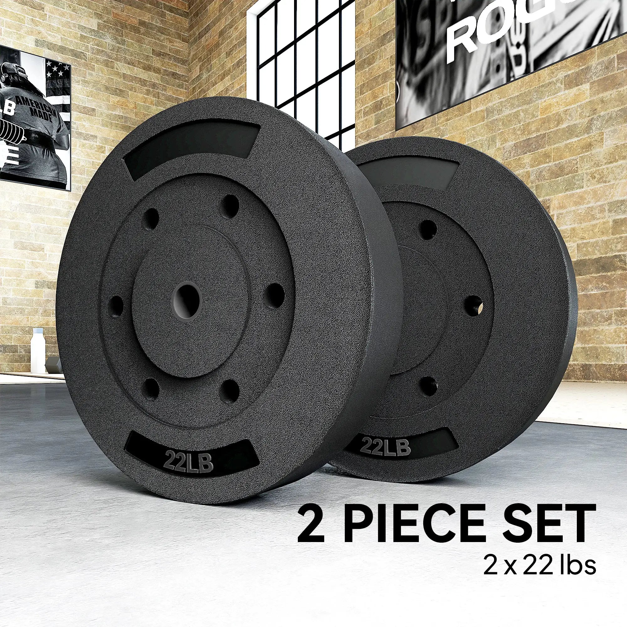 Weight Plates Set, 1-Inch Barbell Weight Set, 2 x 22 lbs Dumbbells & Barbells at Gallery Canada