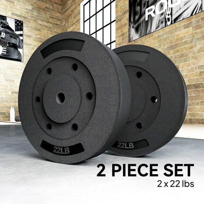 Weight Plates Set, 1-Inch Barbell Weight Set, 2 x 22 lbs Dumbbells & Barbells at Gallery Canada