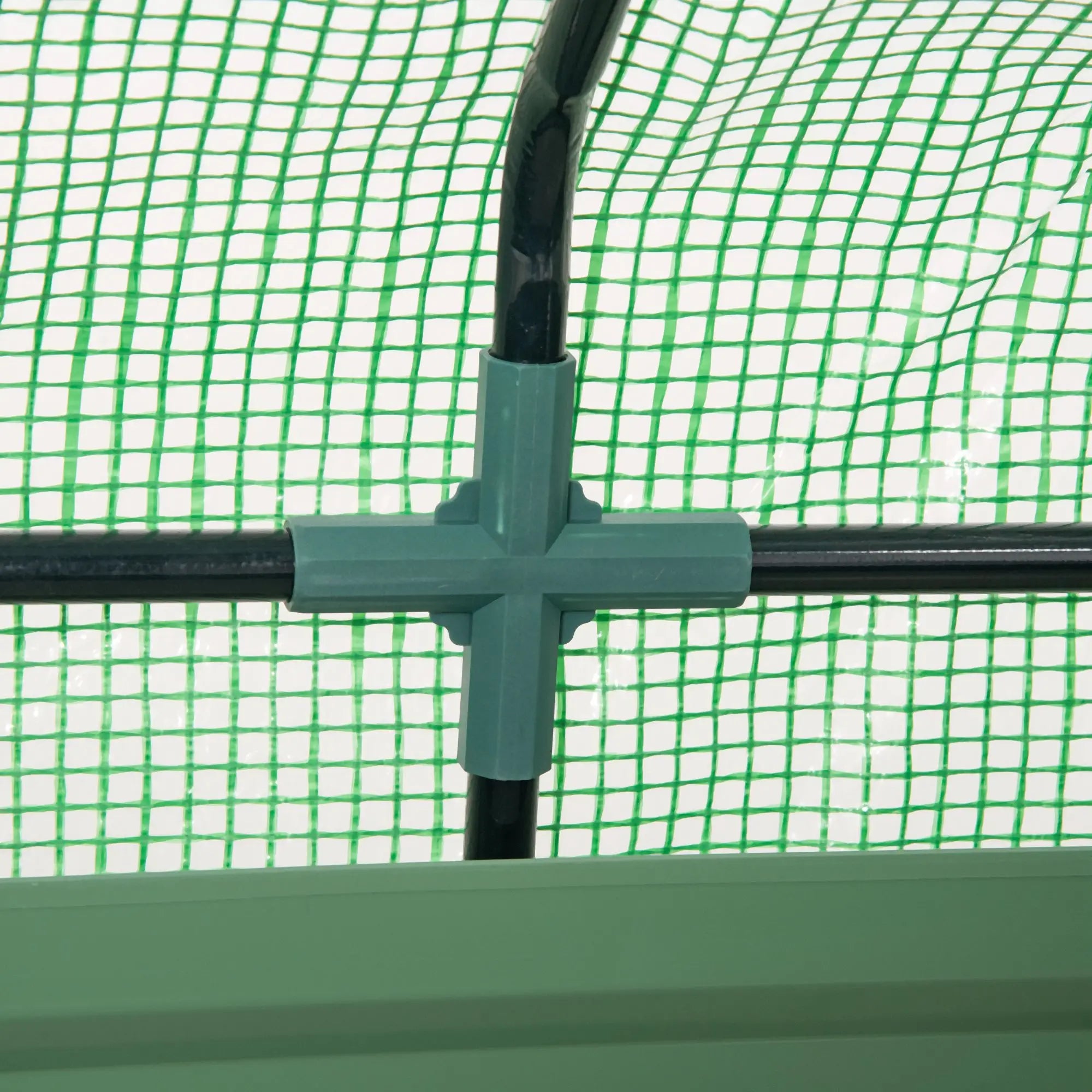 Steel Outdoor Raised Garden Bed, Greenhouse Cover, Roll Up Door, 50