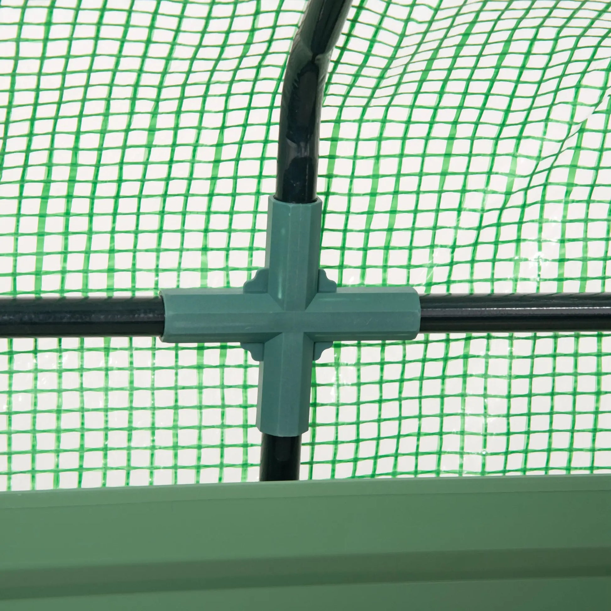 Steel Outdoor Raised Garden Bed, Greenhouse Cover, Roll Up Door, 50"x37.4"x36.2", Green Mini Greenhouses at Gallery Canada