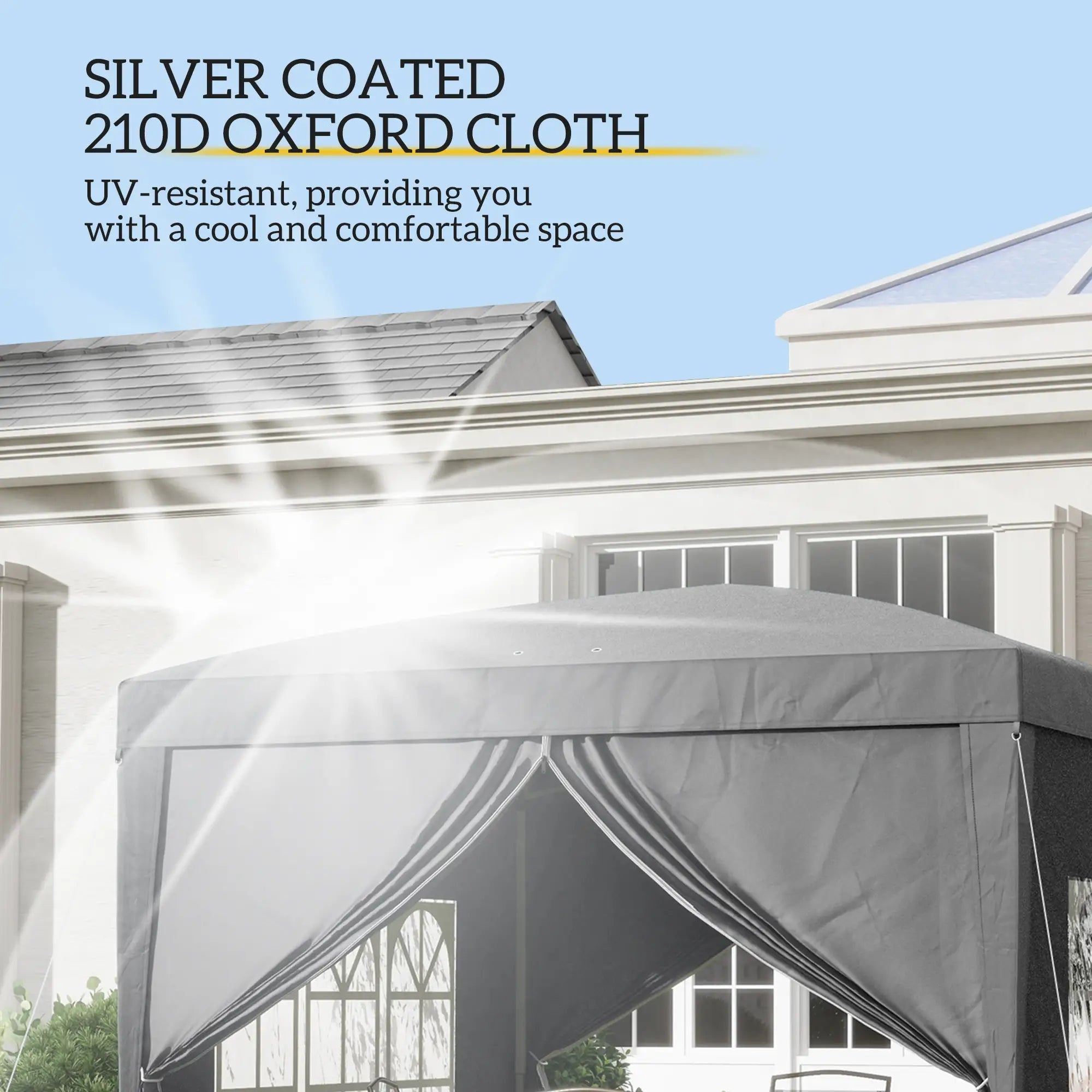 10'x10' Pop Up Party Tent, Wedding Gazebo Canopy, Grey Pop Up Canopies at Gallery Canada