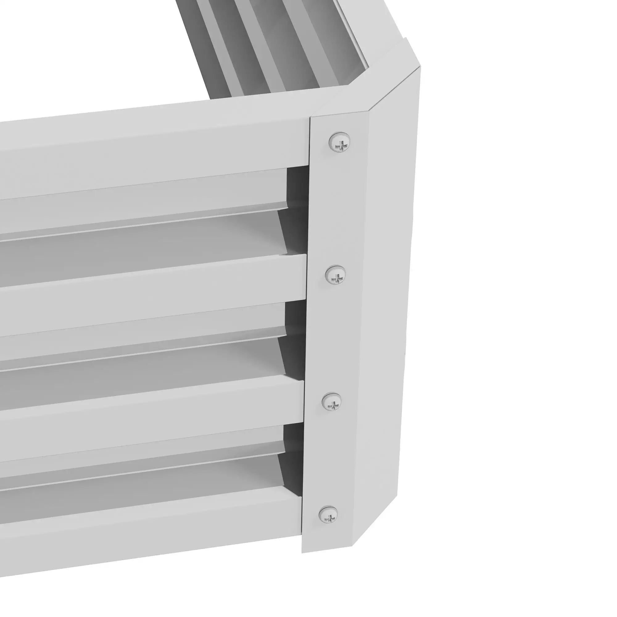 2 Tier Galvanized Raised Garden Bed, Steel Planter Box, 47