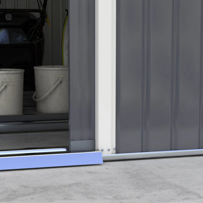 11.2ft x 12.5ft Garden Storage Shed, 4 Vent Slots, Double Sliding Door, Grey Sheds at Gallery Canada