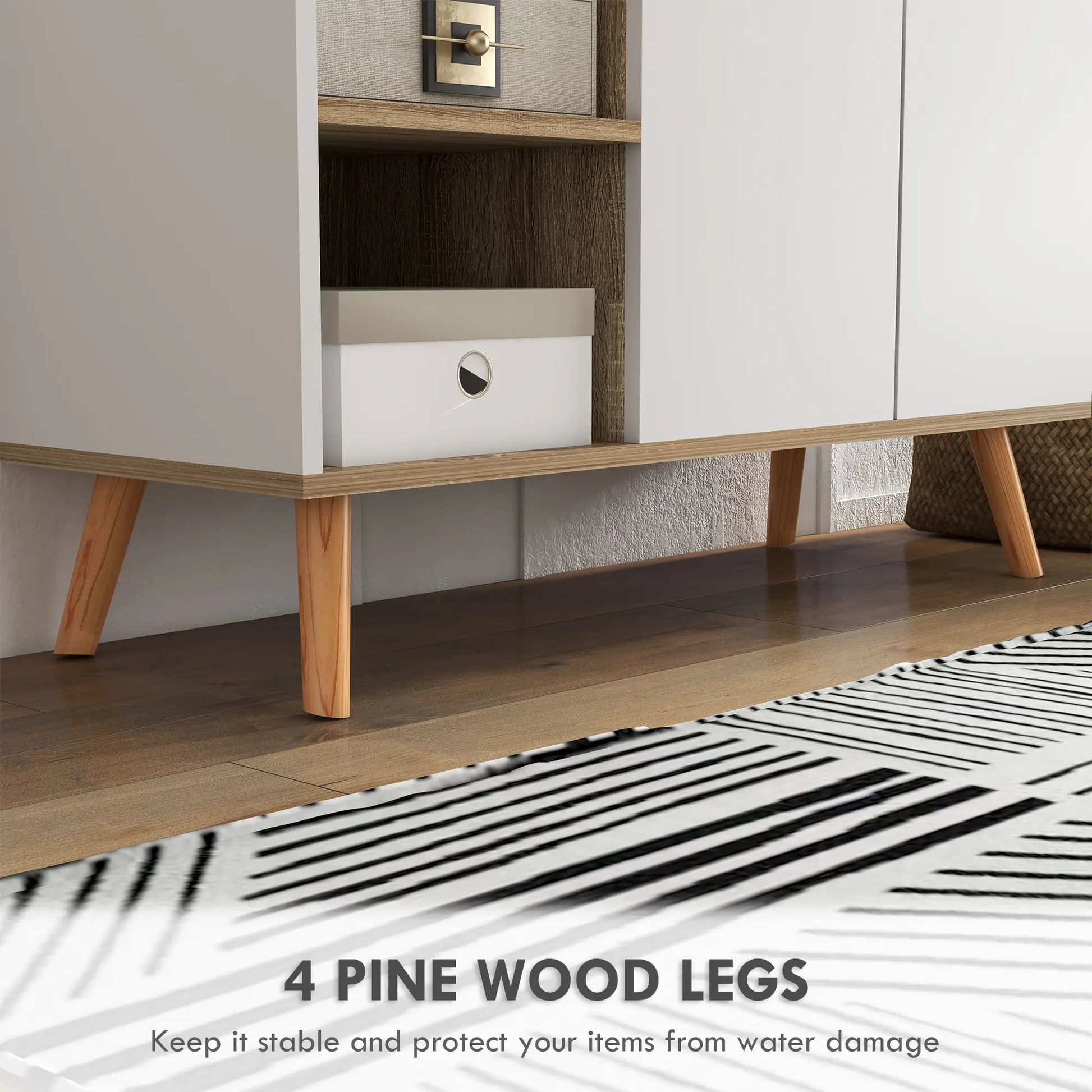 Modern Sideboard Cabinet, 2 Doors, Drawer, Adjustable Shelves Kitchen Pantry Cabinets at Gallery Canada