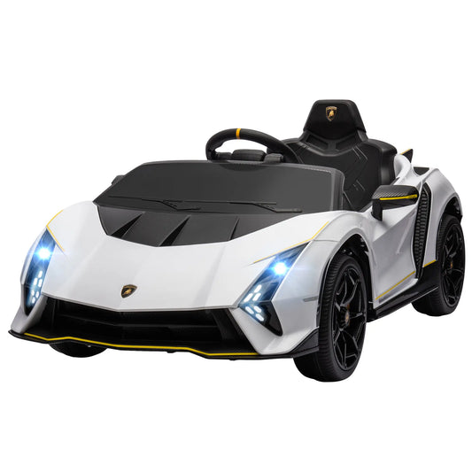12V Lamborghini Kids Car, Remote Control, White Electric Toy Cars White at Gallery Canada