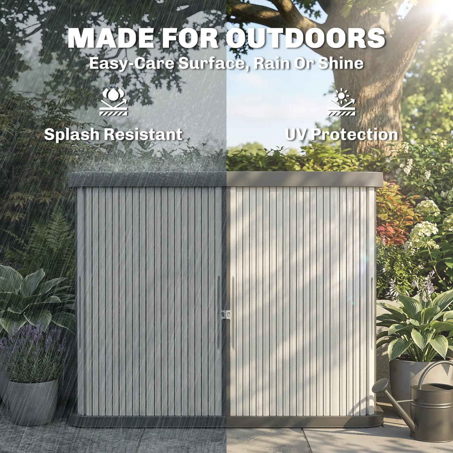 127 Gallon Outdoor Storage Box, UV Resistant, Light Brown Patio Storage Boxes at Gallery Canada