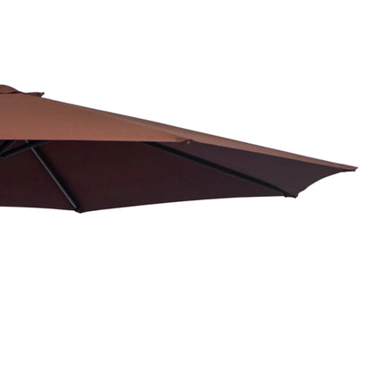 10' Deluxe Patio Umbrella, Offset Sunshade with Crank, Cross Base Cantilever Umbrellas at Gallery Canada