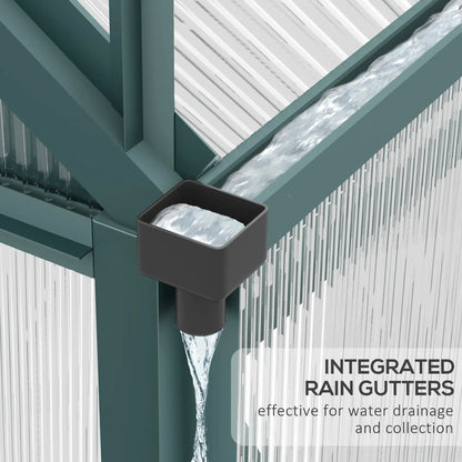 6' x 10' x 6.6' Polycarbonate Greenhouse, Walk-In Garden Kit, Green Walk In Greenhouses at Gallery Canada