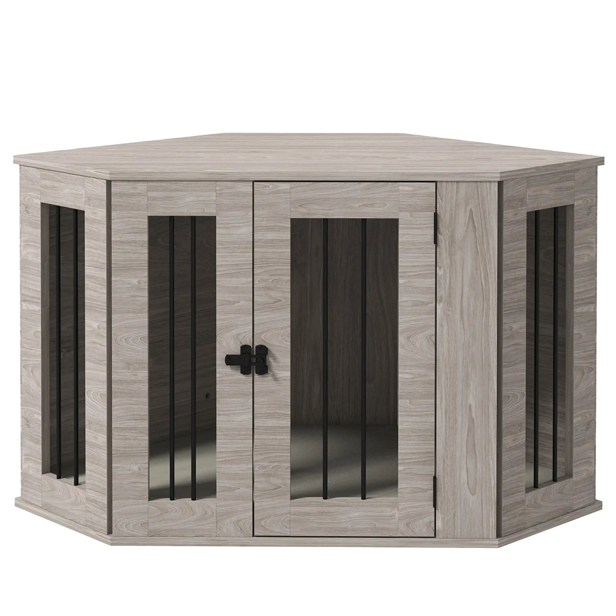 Dog Crate Furniture with Cushion, 41 Inch, Walnut Brown Houses, Kennels & Pens Walnut Brown, White, Cream at Gallery Canada