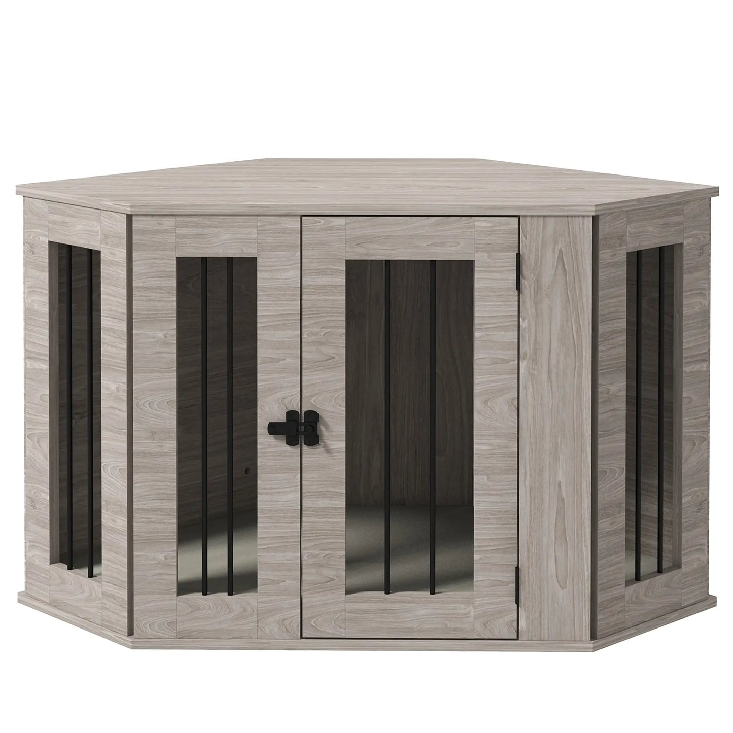 Dog Crate Furniture with Cushion, 41 Inch, Walnut Brown Houses, Kennels & Pens Walnut Brown, White, Cream at Gallery Canada