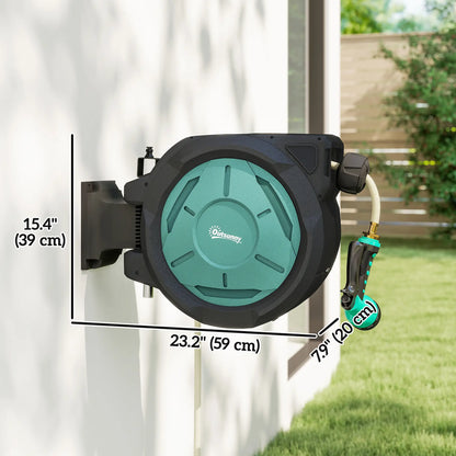 1/2 in x 65ft Wall Mounted Garden Hose Reel, Auto Rewind, Blue Garden Accessories at Gallery Canada