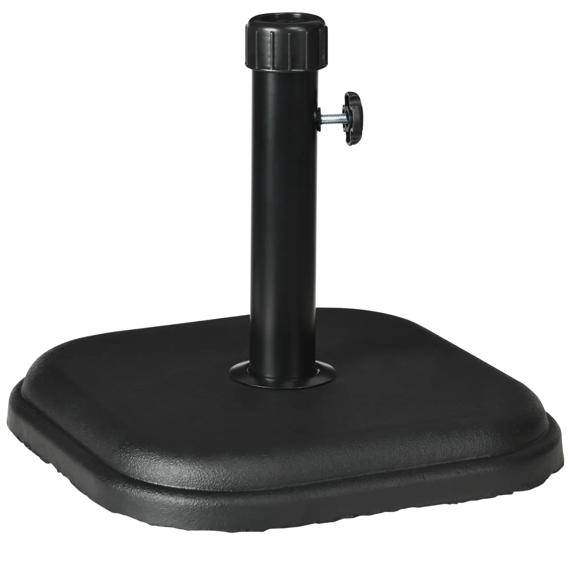 24 lb Concrete Patio Umbrella Base, Outdoor Market Table Stand, Black Umbrella Bases Black at Gallery Canada