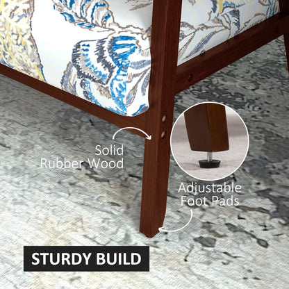 Compact Loveseat Sofa, Linen Fabric, Rubber Wood Legs, Multicolour 2-Seater Sofas at Gallery Canada