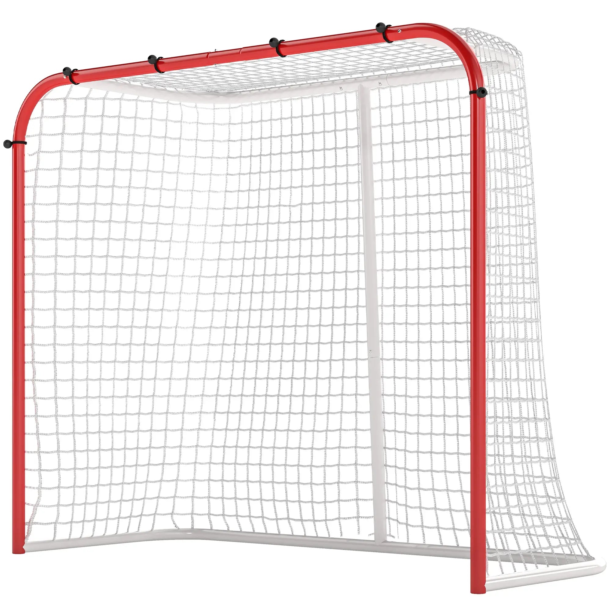Hockey Net, Steel Frame, PE Mesh, Outdoor Training Equipment Football Red, White at Gallery Canada