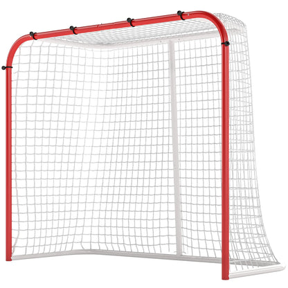 Hockey Net, Steel Frame, PE Mesh, Outdoor Training Equipment Football Red, White at Gallery Canada