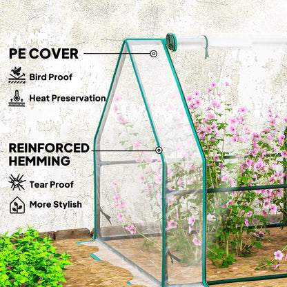 Portable Mini Greenhouse, Growing Tent, w/ Zippered Doors, Clear Greenhouses at Gallery Canada