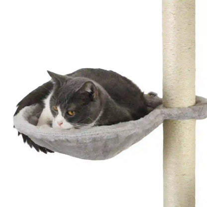 4Pcs Cat Wall Shelf with Scratching Post, Soft Ladder, Hammock, Grey Cat Climbing Wall at Gallery Canada