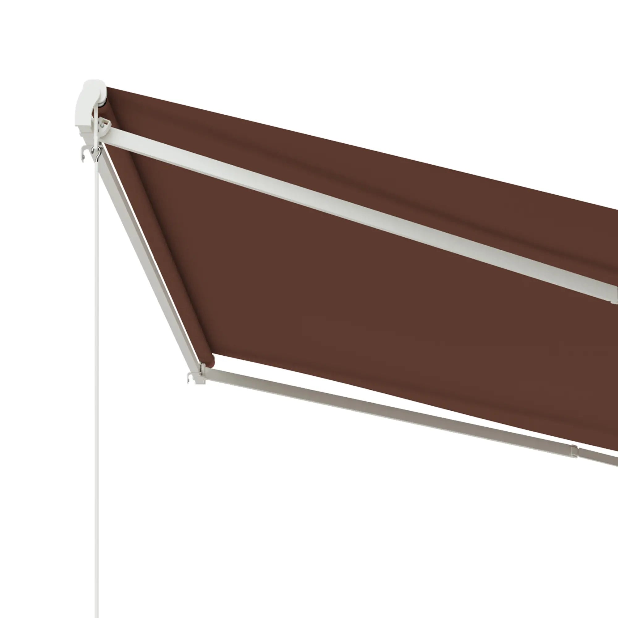 13' x 10' Electric Retractable Awning, Sun Shade Shelter with Remote, Manual Crank, Aluminum Frame Deck Awnings at Gallery Canada