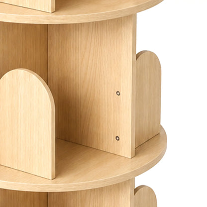 3-Tier Rotating Bookshelf, 360° Revolving Bookcase, Natural Baby & Kids Storage at Gallery Canada