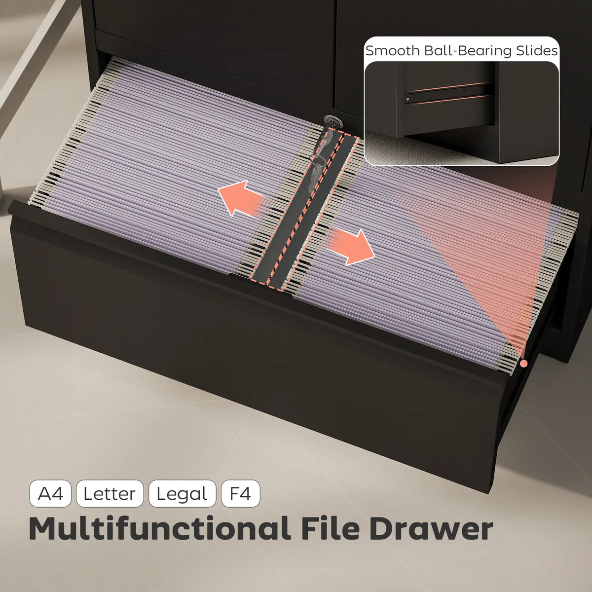 Lateral Filing Cabinet, Metal Storage Cabinet, Black Office Cabinets & Cupboards at Gallery Canada