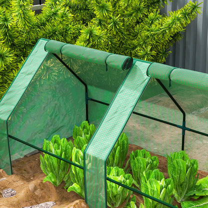 Portable Mini Greenhouse Tunnel, Growing Tent, w/ Zippered Doors, Green Greenhouses at Gallery Canada