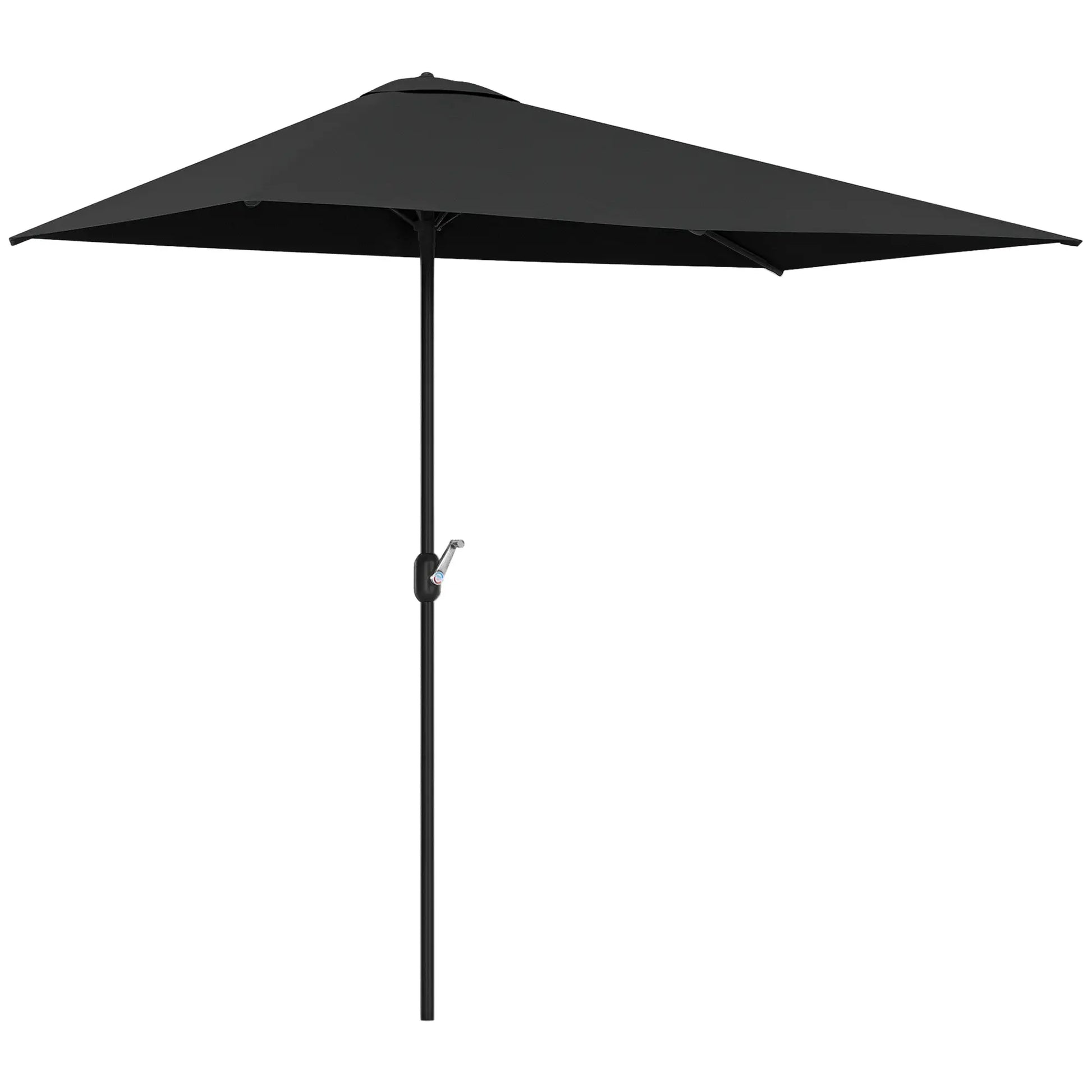 8ft Half Round Umbrella, Outdoor Balcony Parasol, Patio Garden Sun Shade, 5 Ribs Sun Umbrellas at Gallery Canada