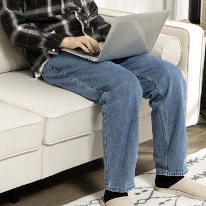 Mid-Century Sofa, Button-Tufted Back, Velvet Fabric, Cream White 3-Seater Sofas at Gallery Canada