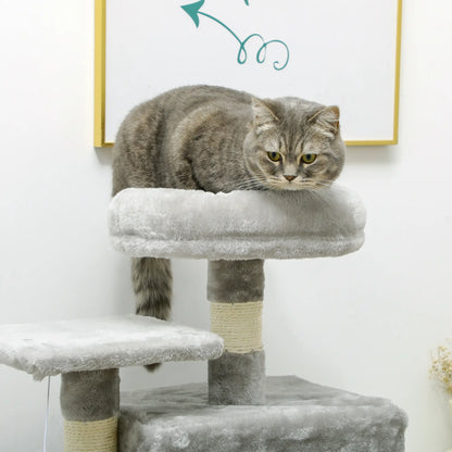 49 Inch Cat Tree for Indoor Cats, Light Grey Cat Towers at Gallery Canada