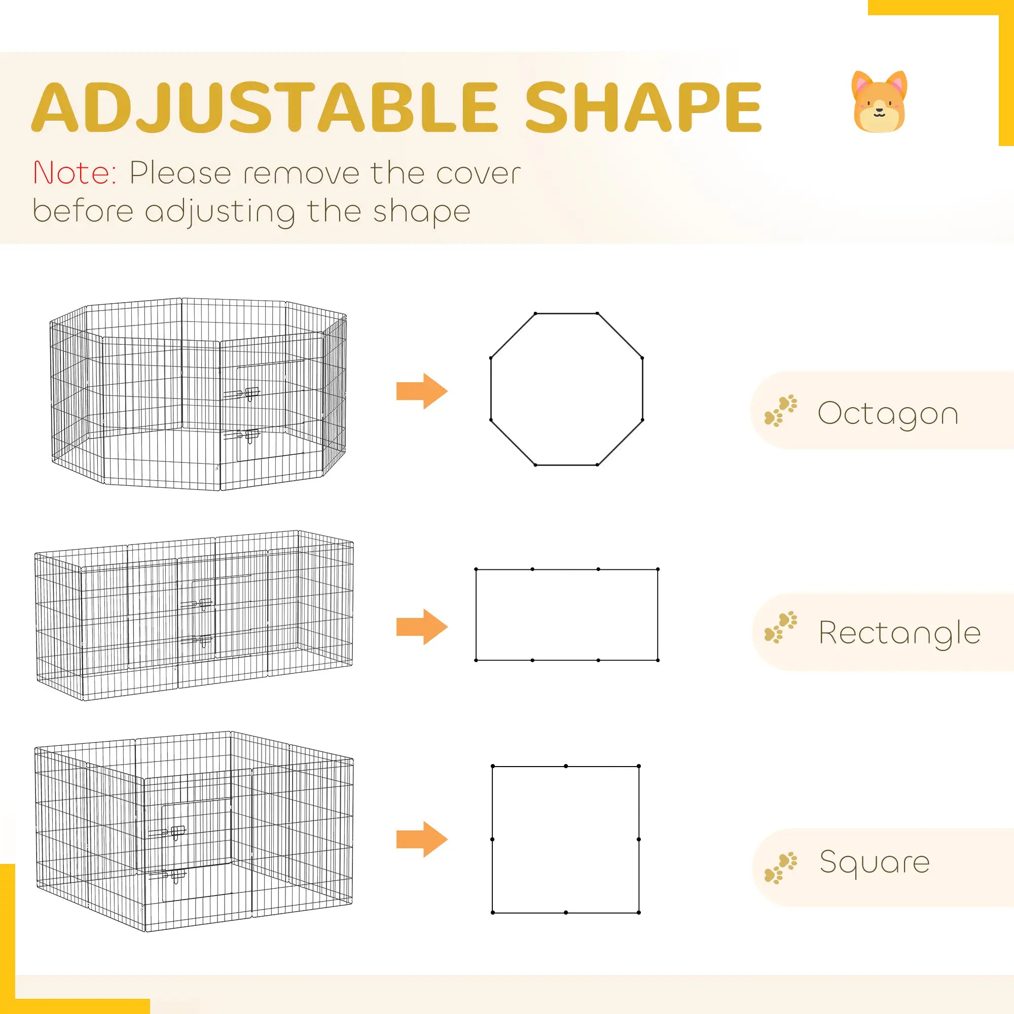 8 Panels Foldable Dog Playpen, 30