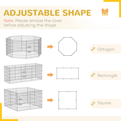 8 Panels Foldable Dog Playpen, 30" High, With Bottom Pad Houses, Kennels & Pens at Gallery Canada