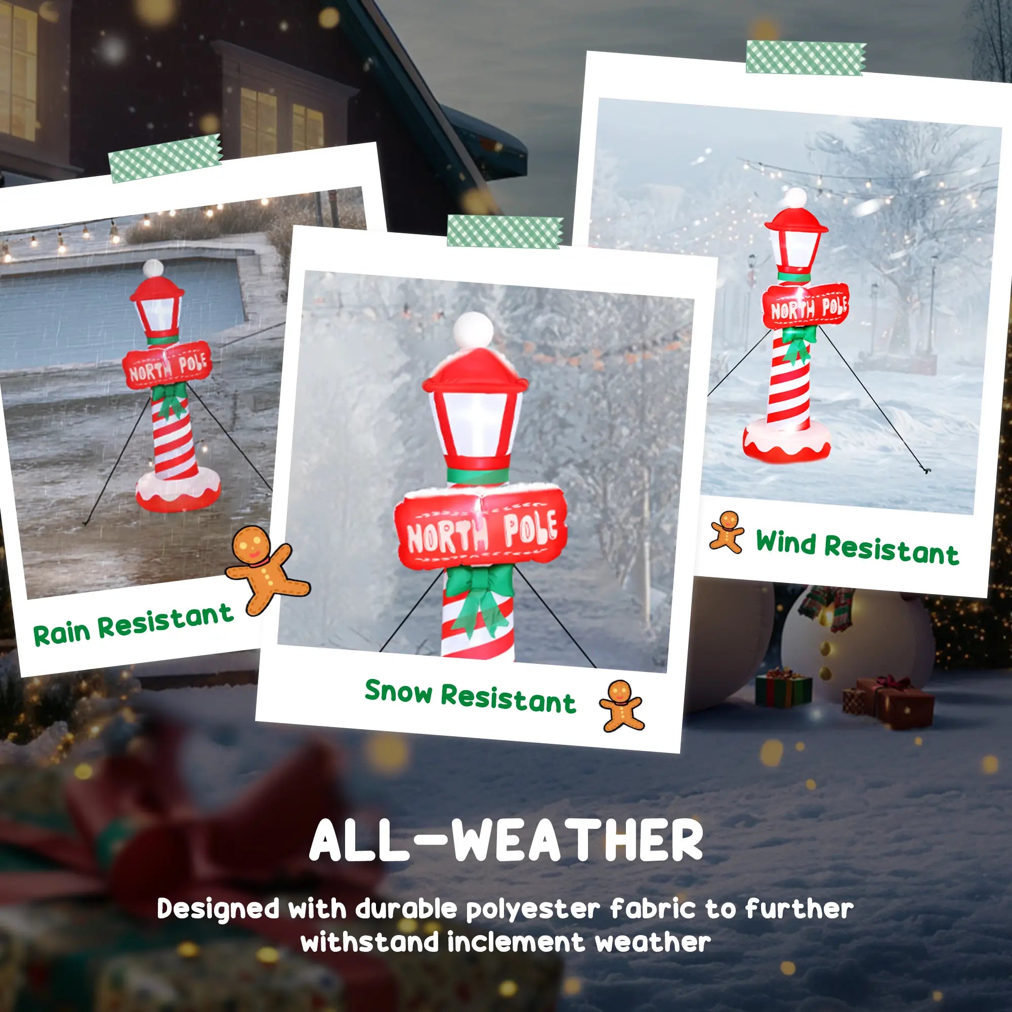 6FT Inflatable Lighthouse Christmas Decoration With LED Lights Christmas Inflatables at Gallery Canada