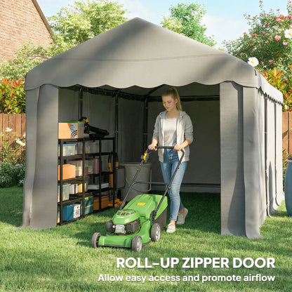 20' x 10' Portable Shed, Outdoor Storage Tent, Light Grey Portable Shed at Gallery Canada