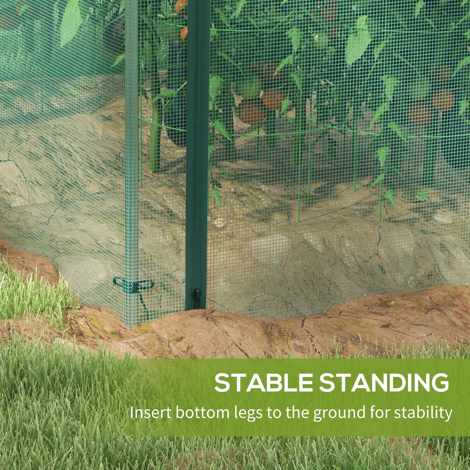 Galvanized Steel Crop Cage, Plant Protection Tent, 8' x 4', Green Walk In Greenhouses at Gallery Canada