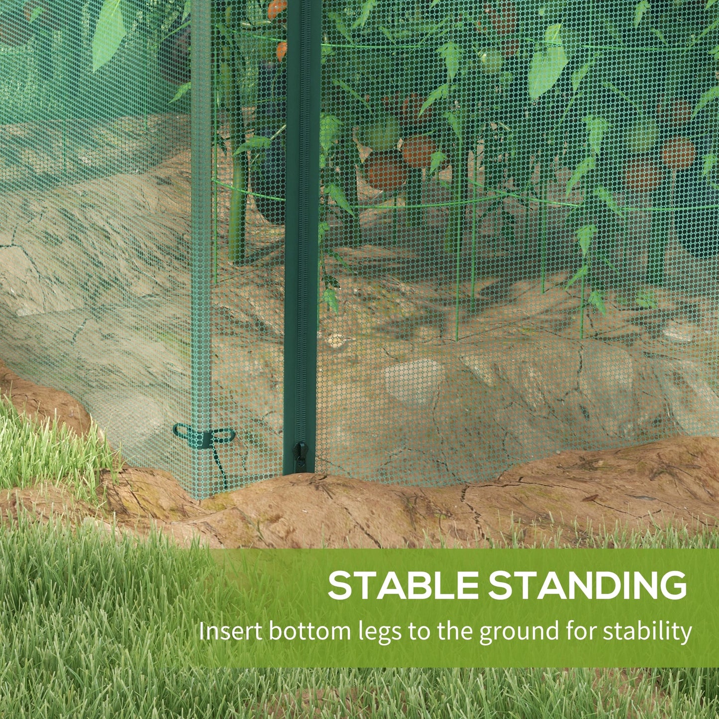 Galvanized Steel Crop Cage, Plant Protection Tent, 8' x 4', Green Walk In Greenhouses at Gallery Canada