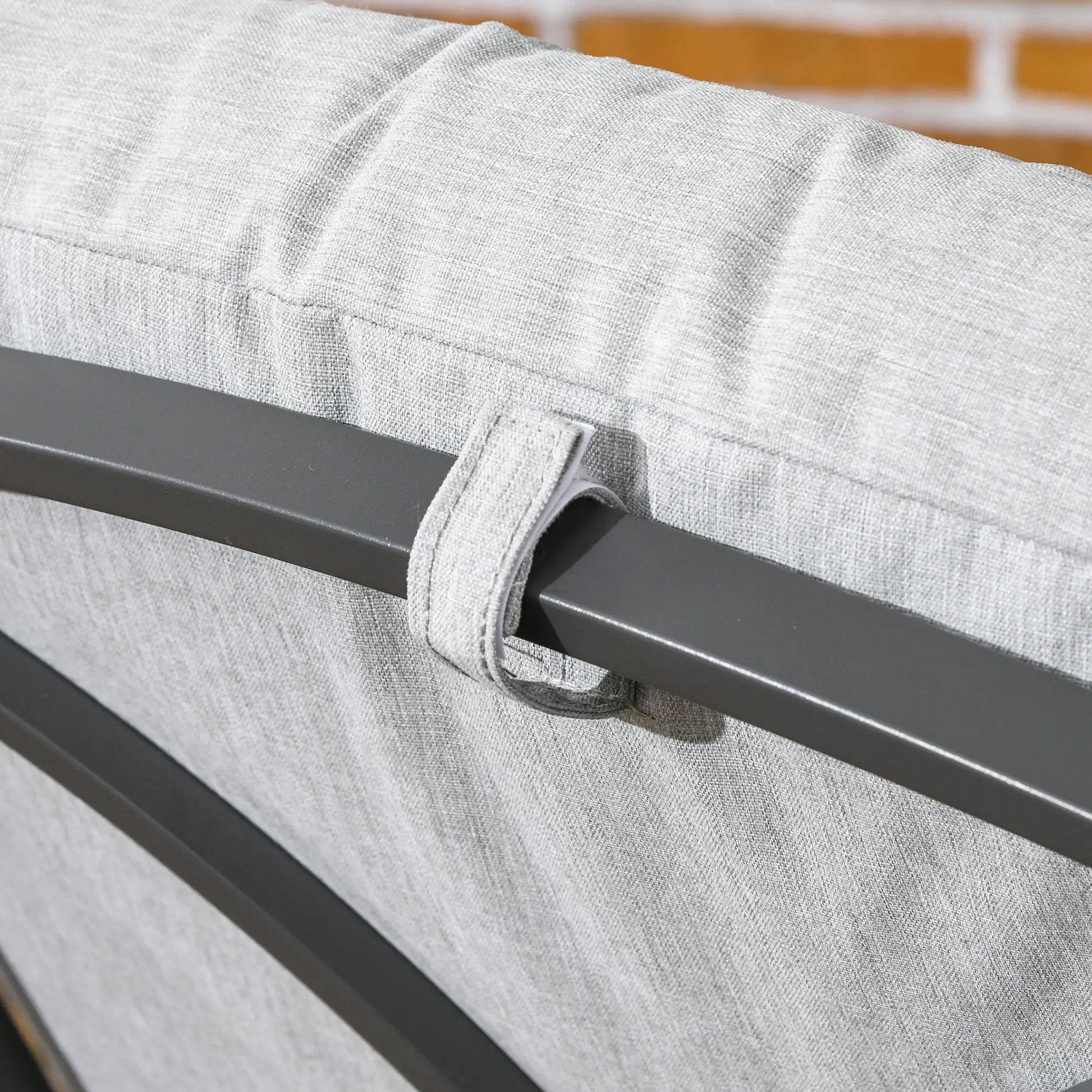 Outdoor Rattan Recliner Chair, Adjustable Back, Retractable Footrest, Light Grey Chaise Loungers at Gallery Canada