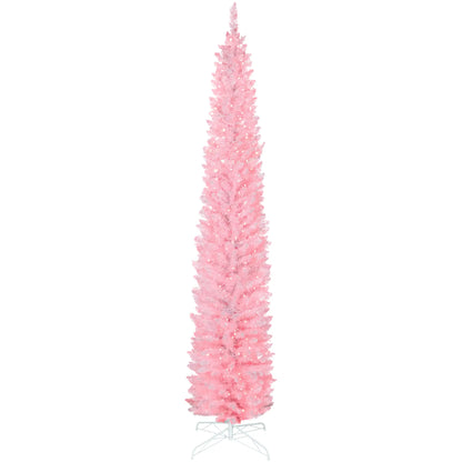 9ft Christmas Tree, Colorful DIY Synchronized LEDs, Hinged Pencil, White, White Pencil Christmas Trees White at Gallery Canada