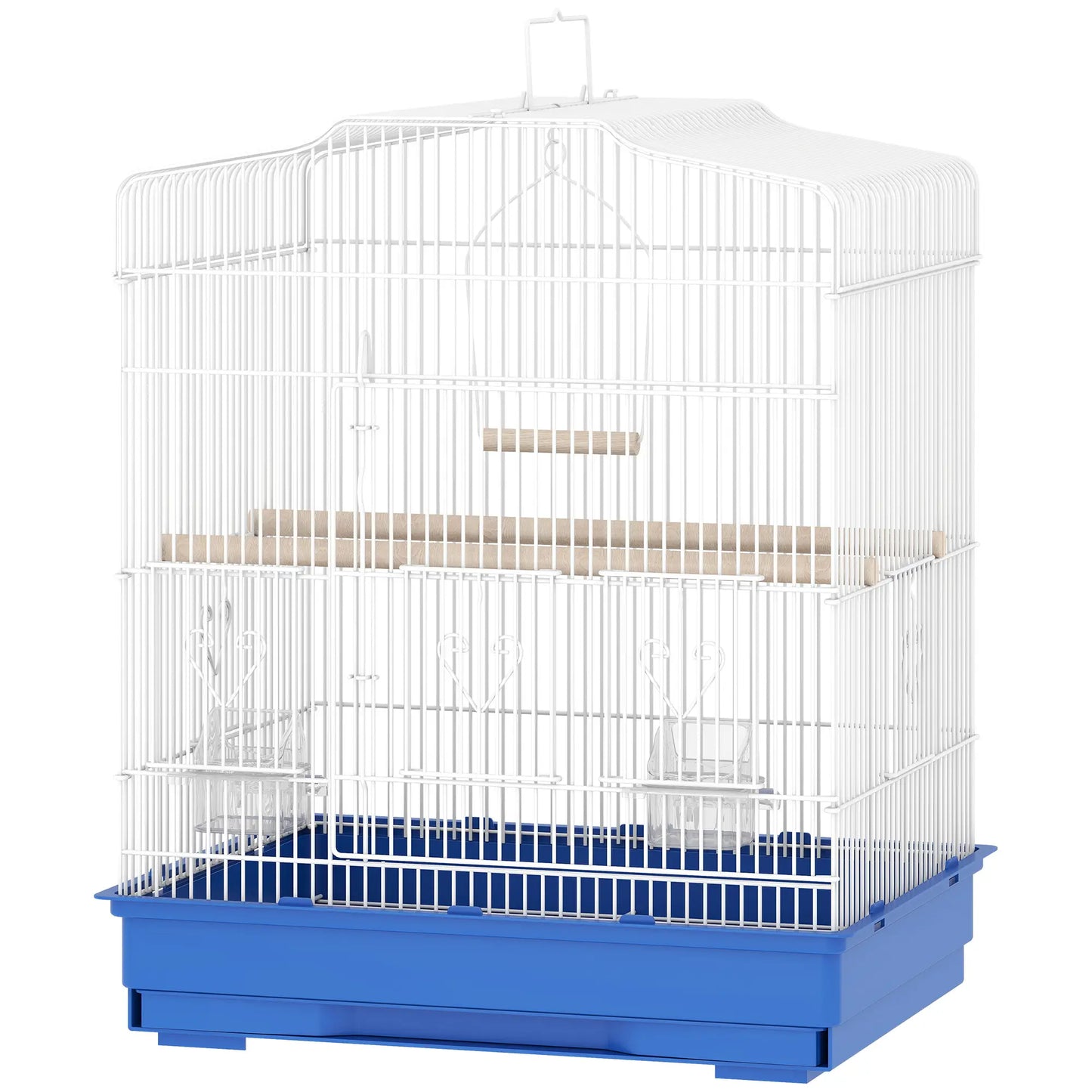 23" Bird Cage for Finches Canaries, with Doors Perches, Blue