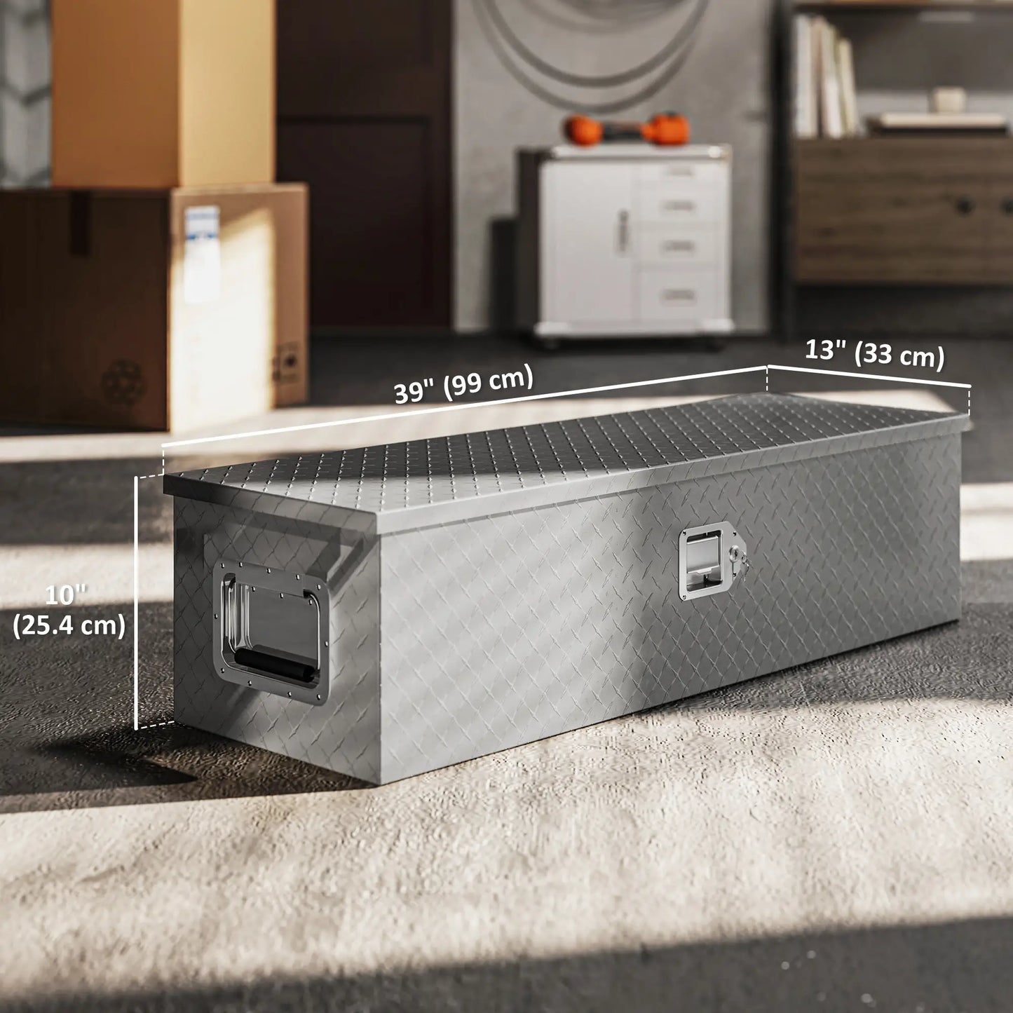 39" x 13" x 10" Truck Tool Box, Heavy Duty, Lock and Keys, Aluminum Automotive at Gallery Canada