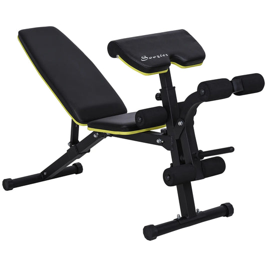 Adjustable Weight Bench, Multi-Functional Workout Bench, Adjustable Seat Weight Benches Black and Yellow at Gallery Canada