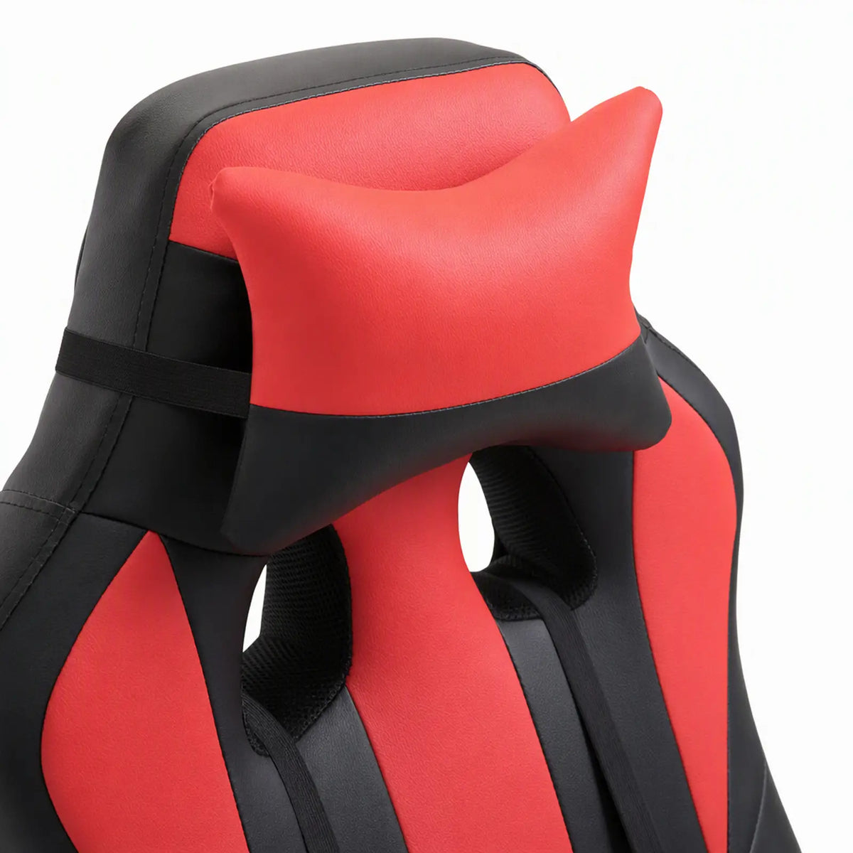 High Back Racing Style Gaming Chair, Adjustable PU Leather, Lumbar Support, Red Video Game Chairs at Gallery Canada