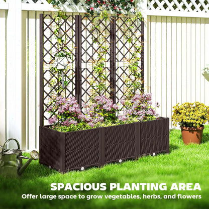 Raised Garden Bed With Trellis, Plastic With Drainage Holes And Plugs Raised Garden Beds at Gallery Canada