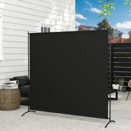 Single Panel Room Divider, UV30+ Privacy Screen, Indoor Outdoor, Black Side Awnings at Gallery Canada