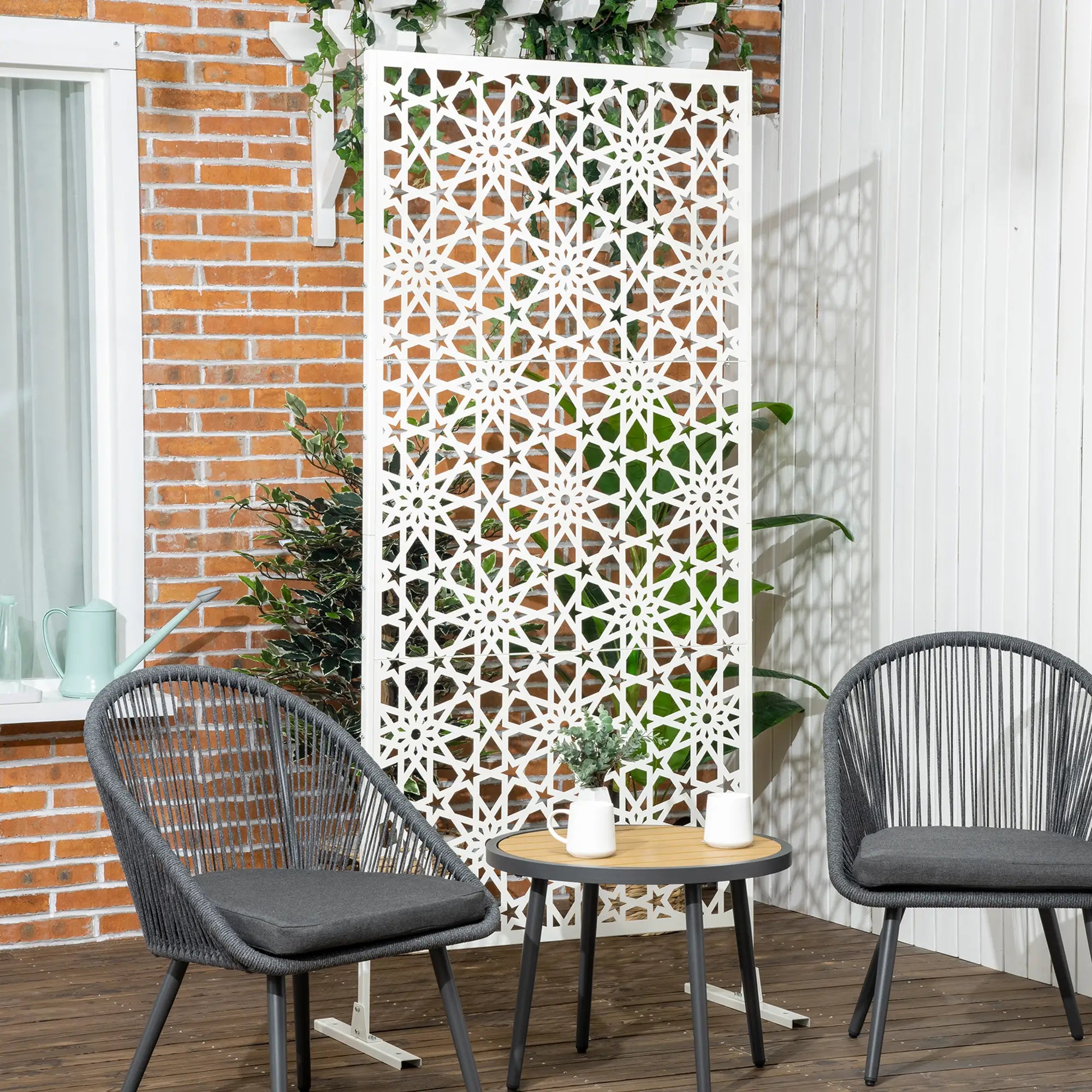 Metal Outdoor Privacy Screen, 36.2