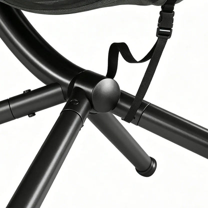 Hanging Egg Chair, Outdoor Swing with Stand, Folding Basket, Grey Patio Swings with Stand at Gallery Canada