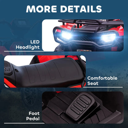 12V Kids ATV Quad, 4 Wheeler, Ages 37-60 Months, Red Electric Toy Cars at Gallery Canada