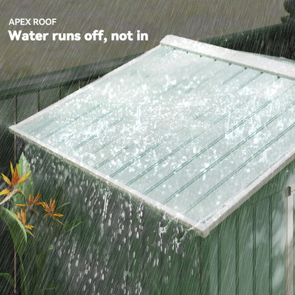 7' x 4' x 6' Garden Storage Shed, Metal Tool House, Light Green Sheds at Gallery Canada