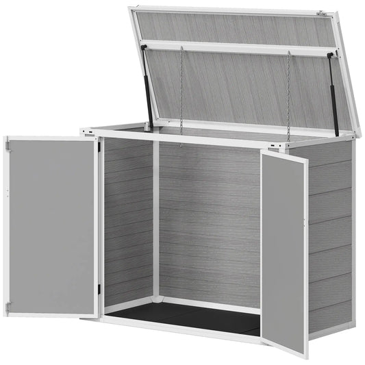 41 Cu. Ft. Outdoor Storage Shed, Horizontal Trash Can Storage, Grey Sheds Grey at Gallery Canada