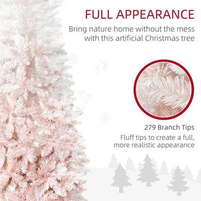 5ft Artificial Christmas Tree, Pine Realistic Branches, Auto Open, Pink White Pencil Christmas Trees at Gallery Canada