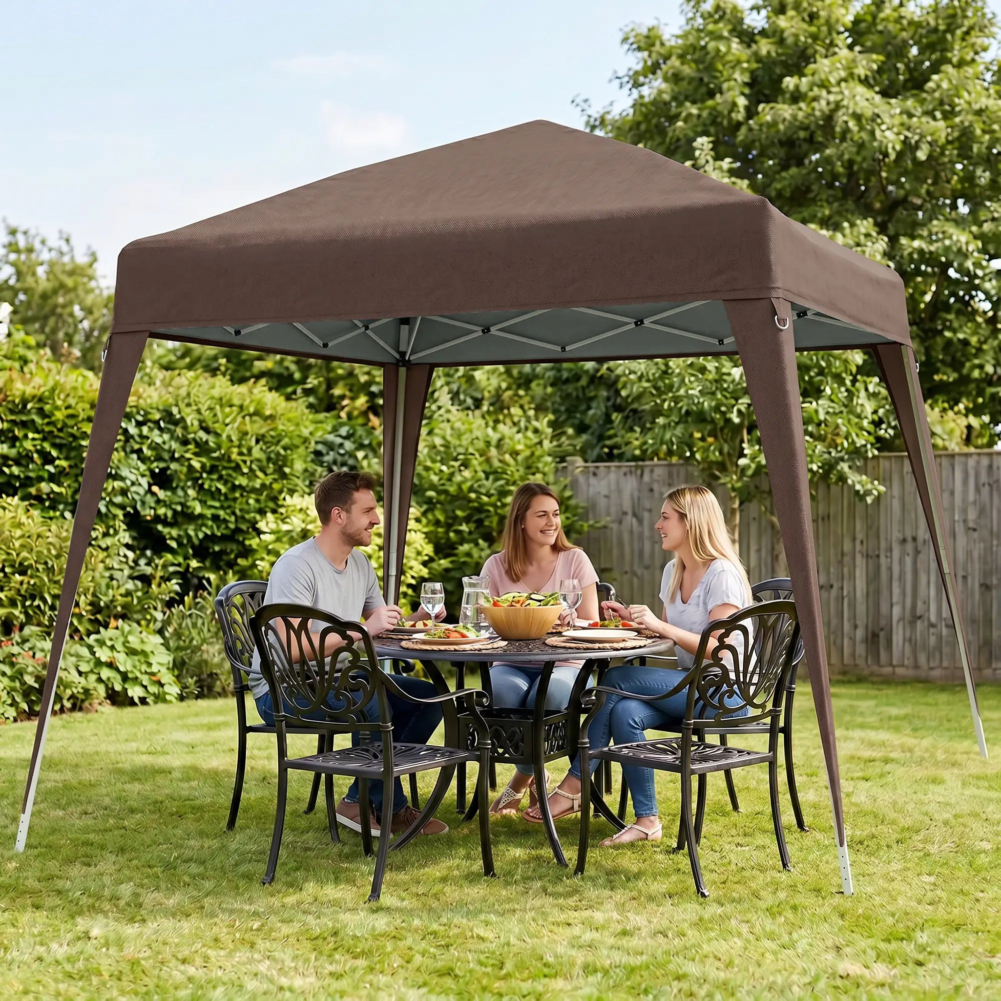 8' x 8' Pop Up Canopy, Outdoor Folding Tent, Portable Party Tent Pop Up Canopies at Gallery Canada